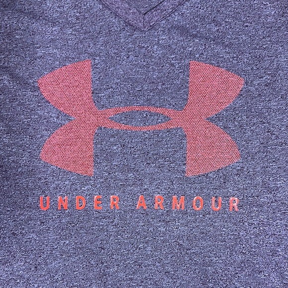 UNDER ARMOUR Women's Heathered V-Neck Threadborne Tee, Size XL, EUC - Picture 4 of 6